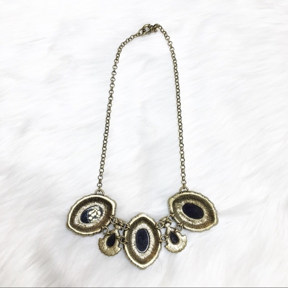 J. Crew Statement Necklace Black - Picture 2 of 4